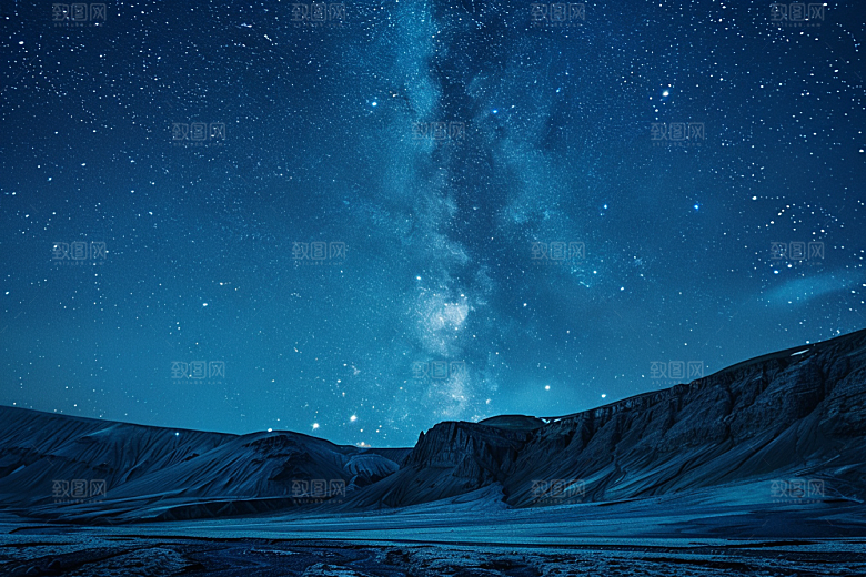灿烂星空太阳系浪漫素材