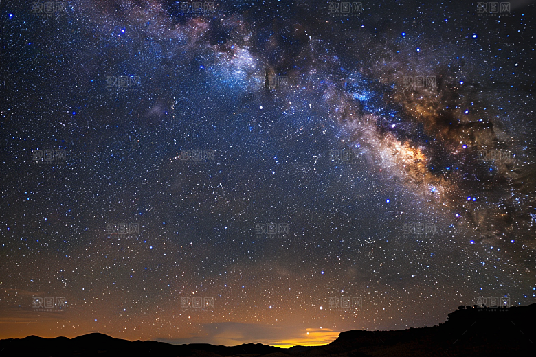 灿烂星空银河宇宙素材