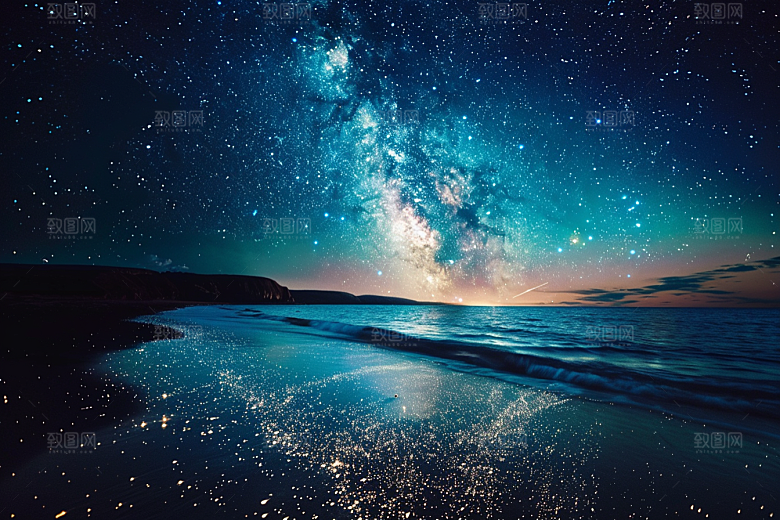 灿烂星空夜晚星辰素材