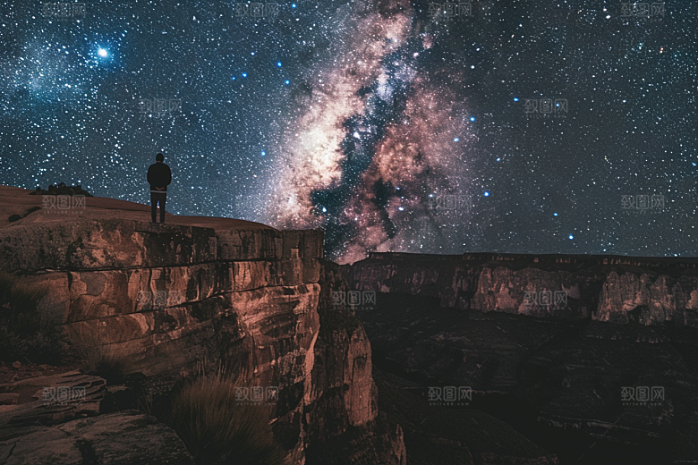 灿烂星空夜晚星辰素材