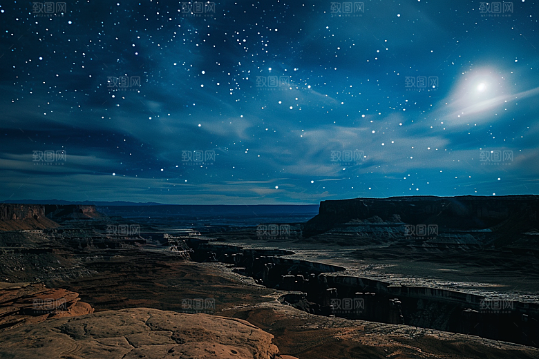灿烂星空浪漫夜景素材
