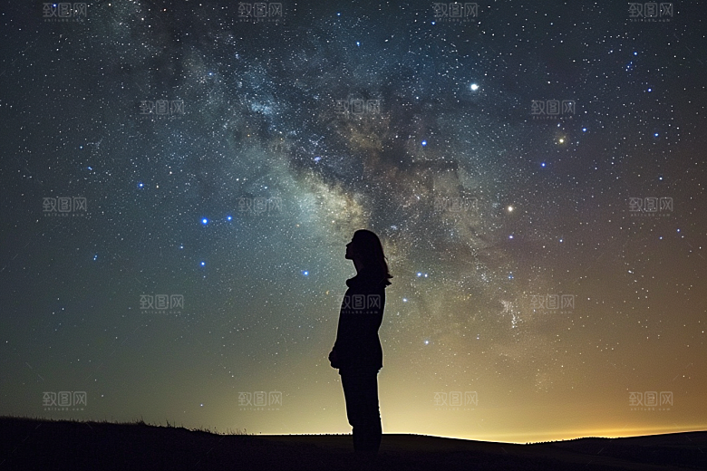 灿烂星空太阳系高清素材