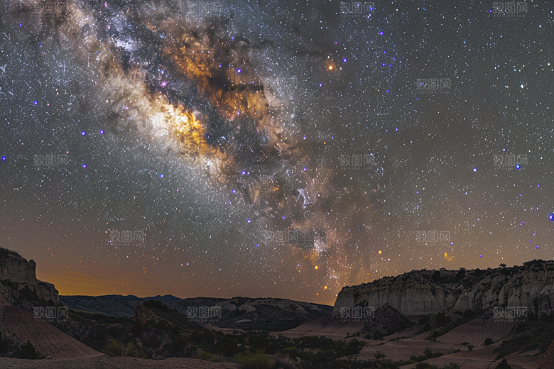 灿烂星空天空梦幻素材