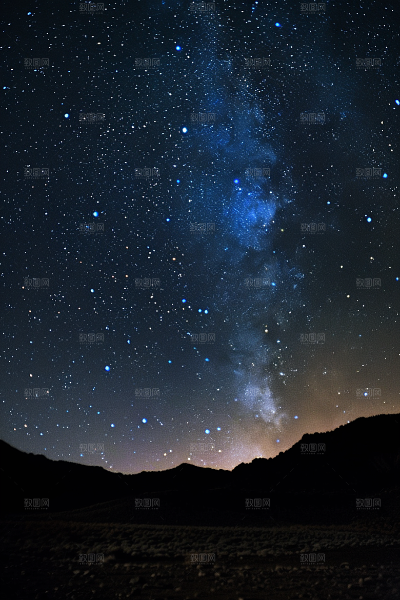 灿烂星空夜景宇宙素材