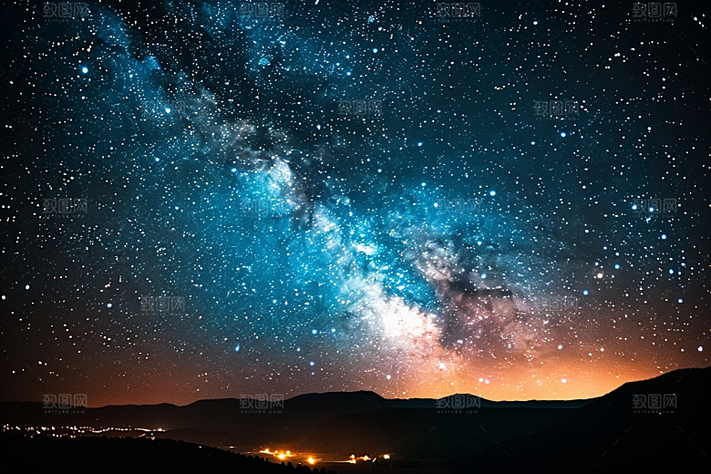 灿烂星空浪漫梦幻素材