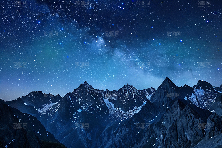 灿烂星空梦幻天空素材