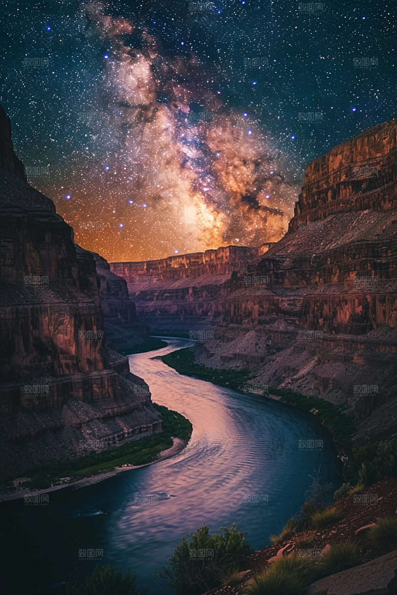 灿烂星空梦幻高清素材