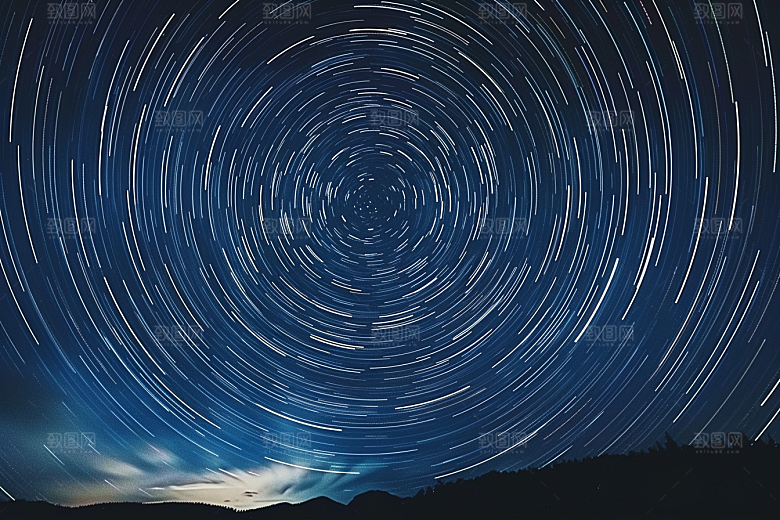 灿烂星空夜景太阳系素材