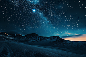灿烂星空浪漫银河素材