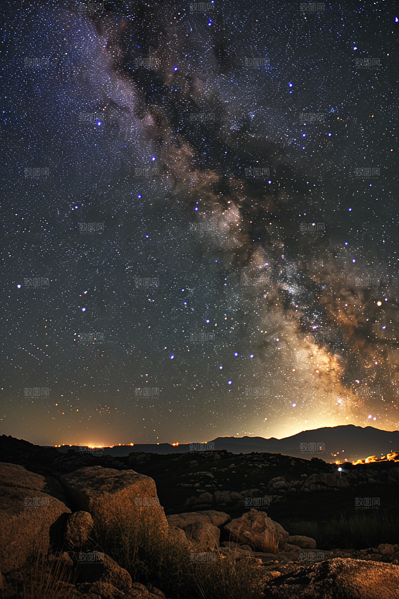 灿烂星空梦幻唯美素材