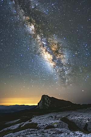 灿烂星空宇宙夜晚素材