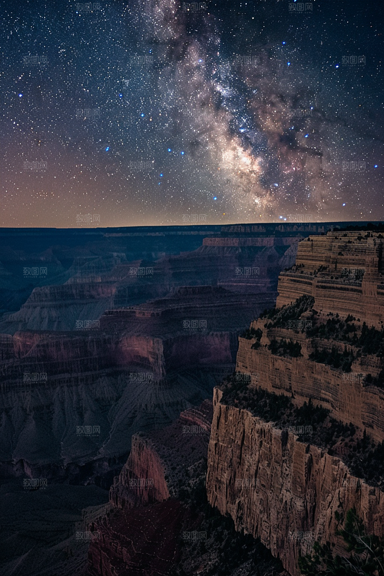 灿烂星空梦幻天空素材