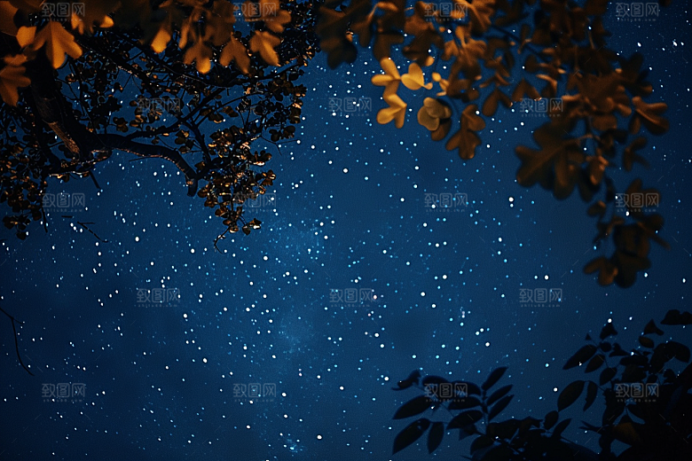 灿烂星空梦幻银河素材