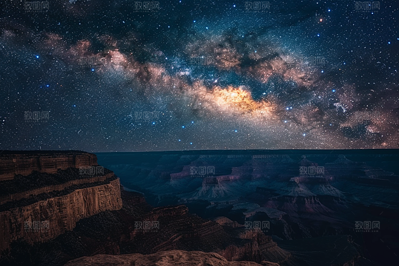 灿烂星空夜晚宇宙素材