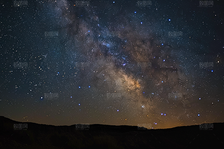 灿烂星空天空唯美素材