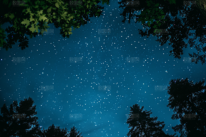 灿烂星空天空高清素材