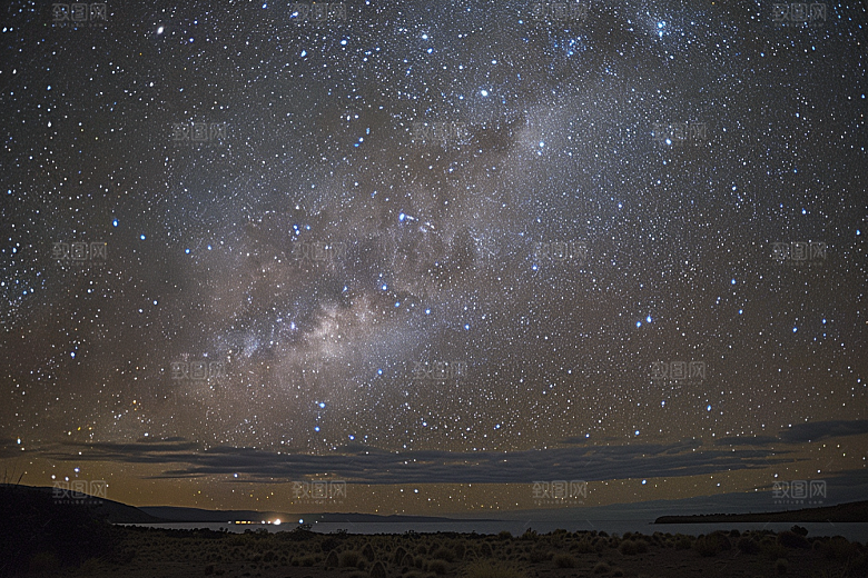 灿烂星空夜景天空素材