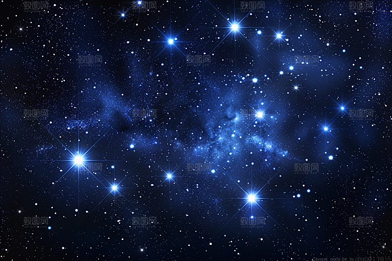 灿烂星空星辰太阳系素材