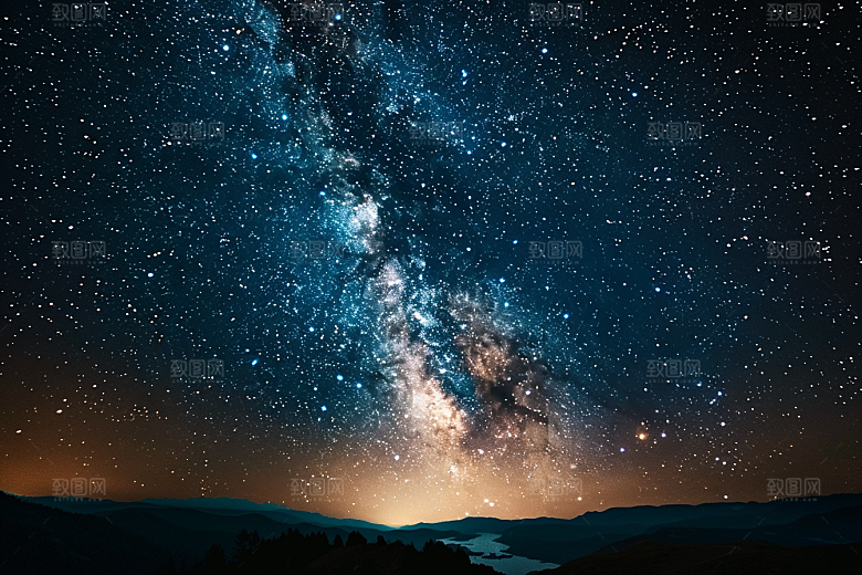 灿烂星空唯美高清素材