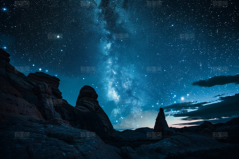 灿烂星空浪漫天空素材