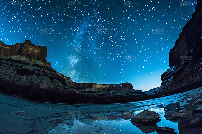 灿烂星空太阳系浪漫素材