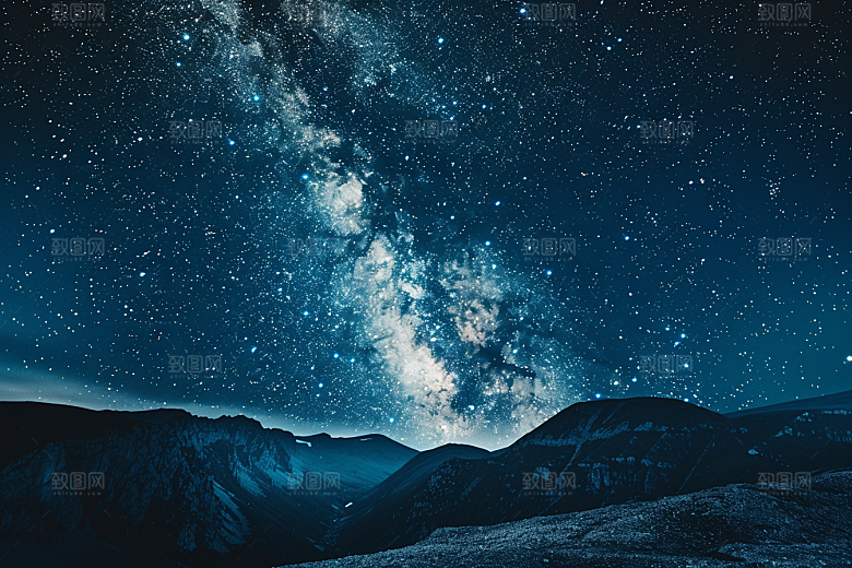 灿烂星空高清星辰素材