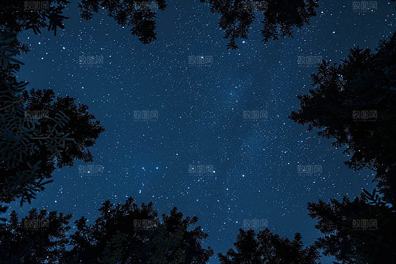 灿烂星空银河高清素材