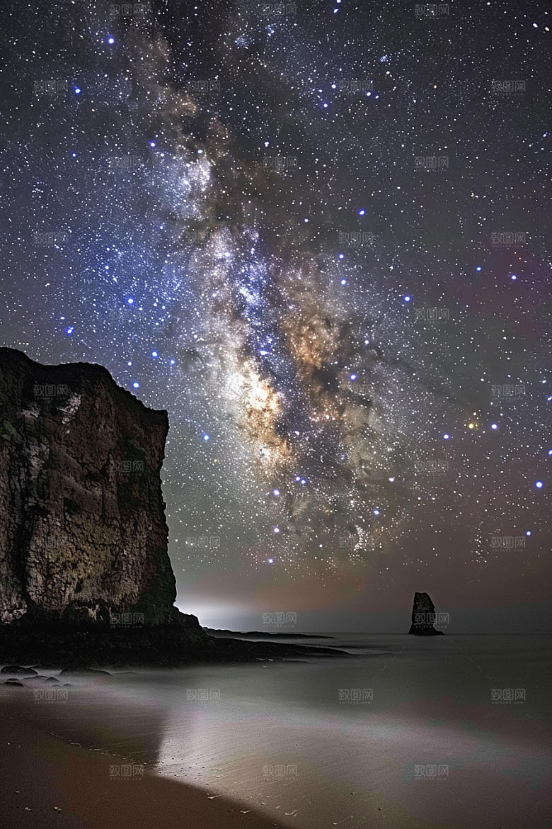 灿烂星空银河高清素材