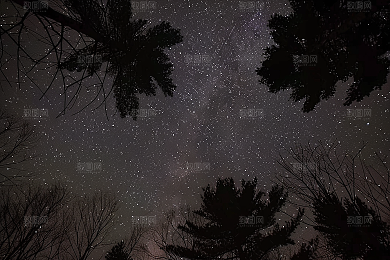 灿烂星空梦幻夜晚素材