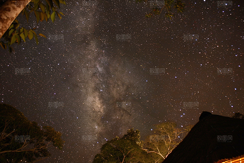 灿烂星空银河星辰素材