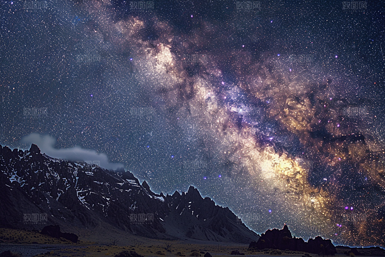 灿烂星空梦幻天空素材