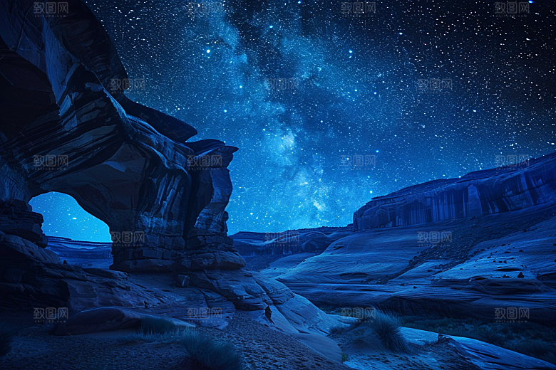 灿烂星空高清银河素材
