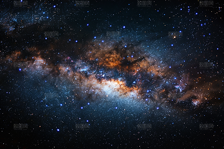 灿烂星空夜晚星辰素材