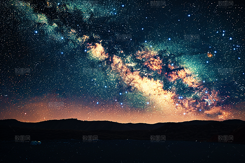 灿烂星空星辰浪漫素材