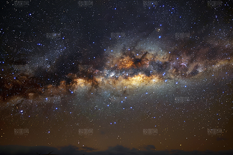 灿烂星空唯美银河素材