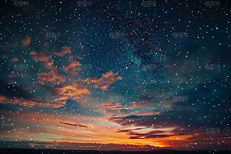 灿烂星空宇宙银河素材