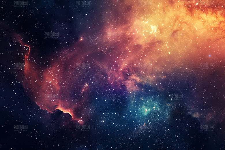 灿烂星空天空梦幻素材