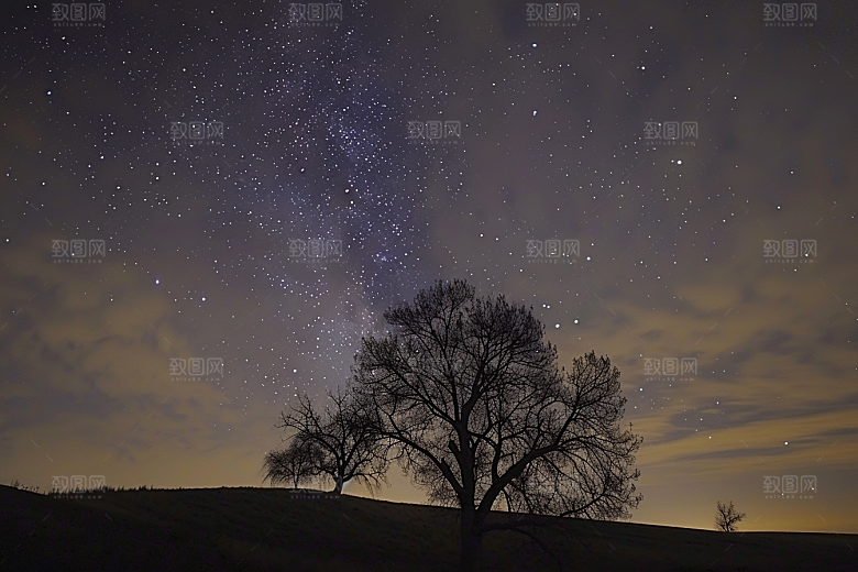 灿烂星空星辰梦幻素材
