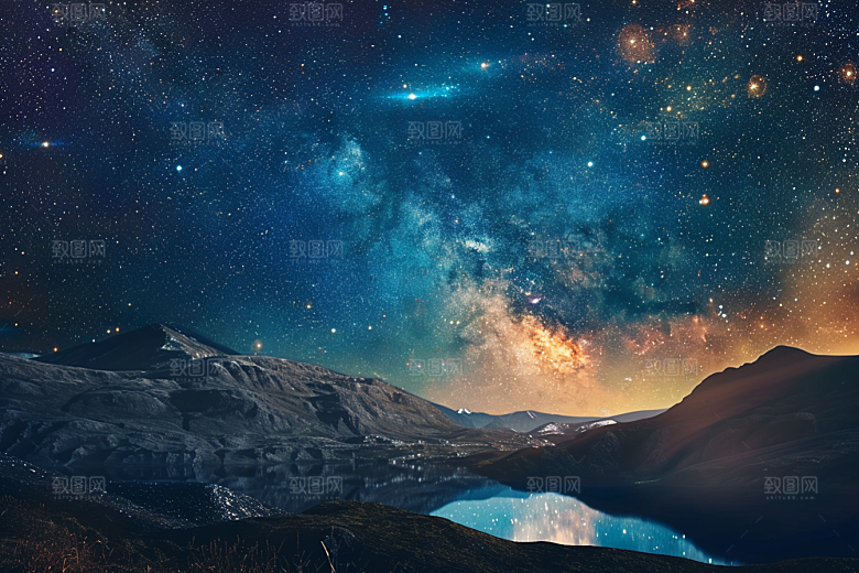 灿烂星空唯美高清素材
