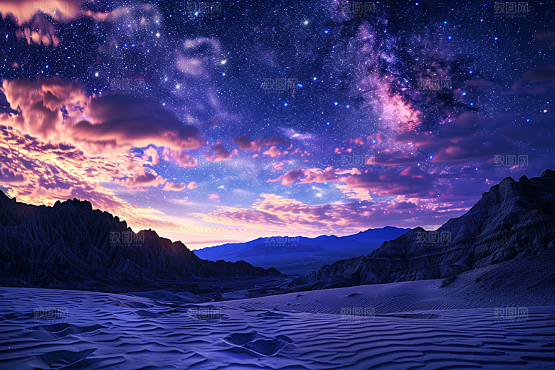 灿烂星空唯美浪漫素材
