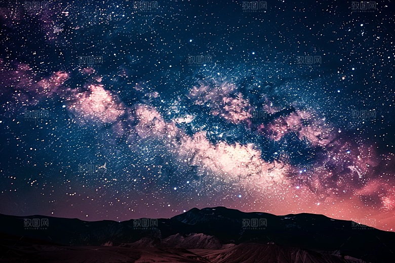 灿烂星空宇宙天空素材