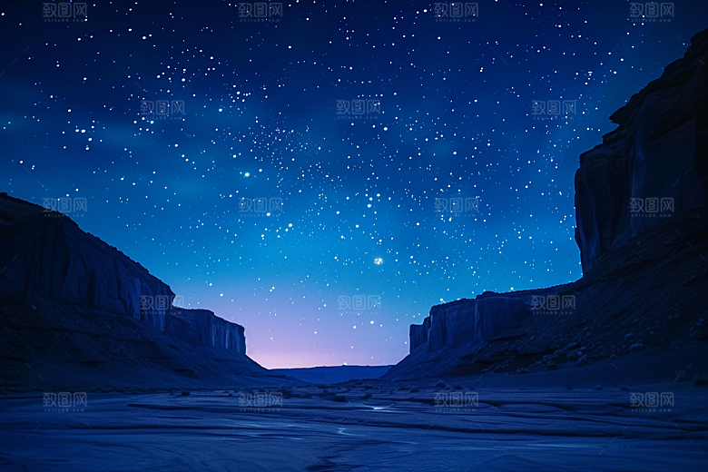灿烂星空唯美夜景素材