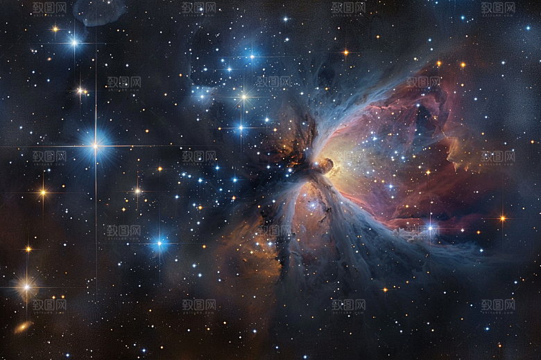灿烂星空太阳系宇宙素材
