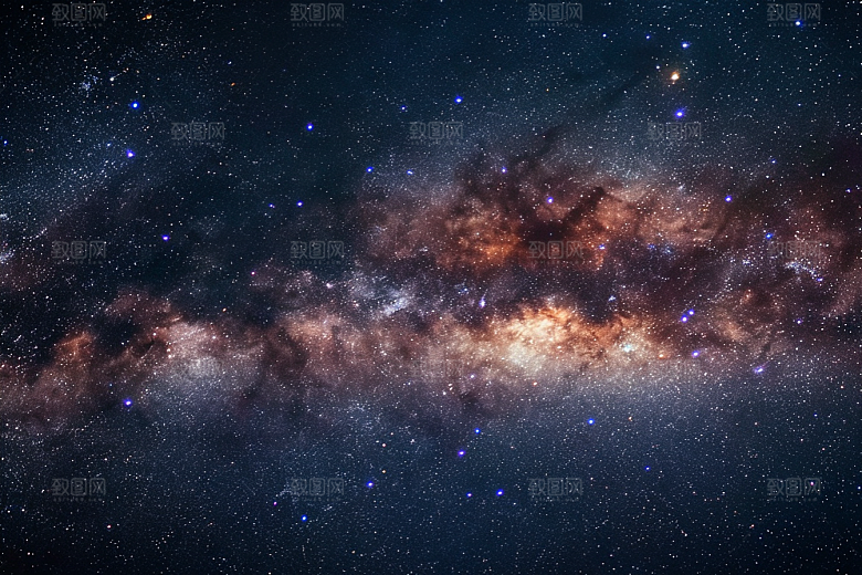 灿烂星空夜景高清素材