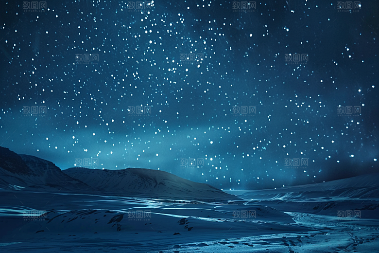 灿烂星空星辰夜景素材