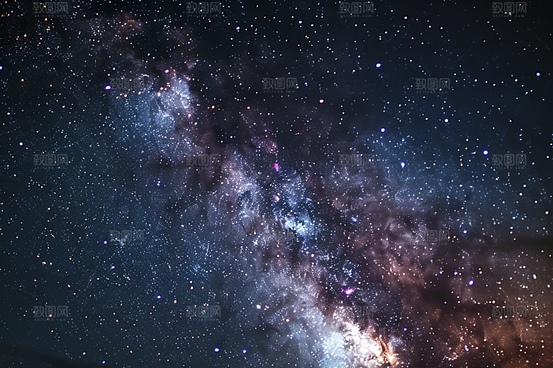 灿烂星空梦幻星辰素材