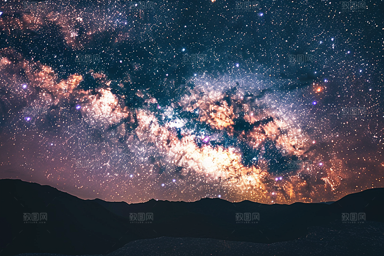 灿烂星空天空太阳系素材