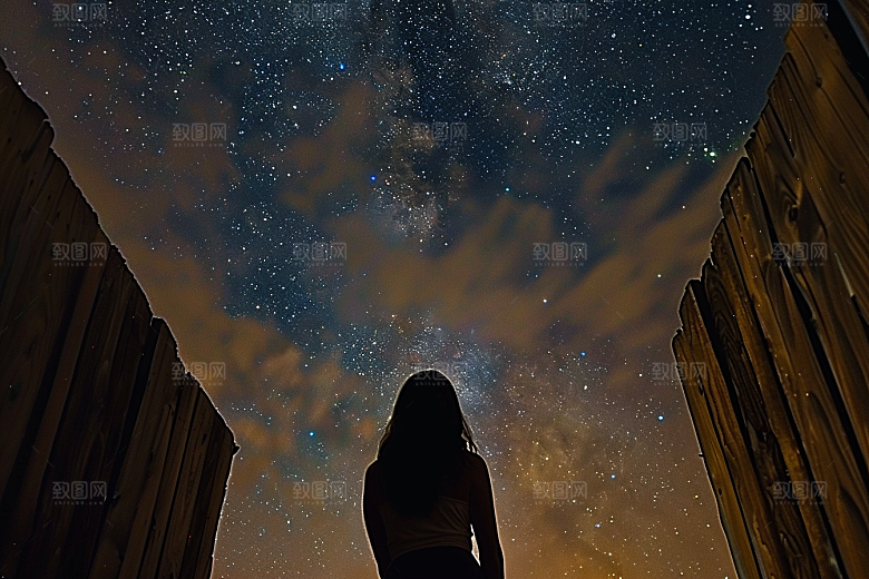 灿烂星空高清夜晚素材
