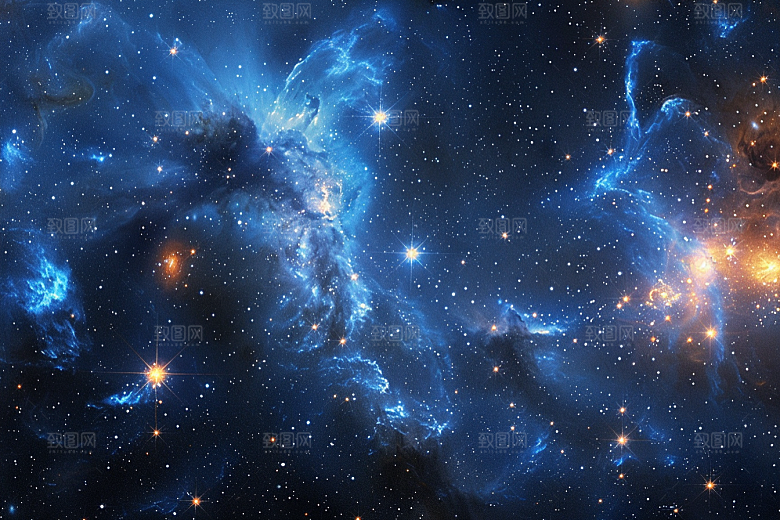 灿烂星空银河浪漫素材