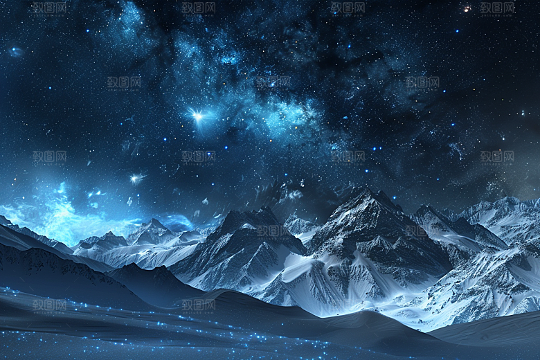 灿烂星空高清天空素材